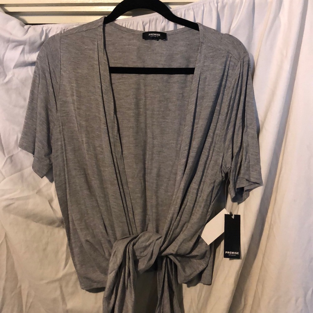 Gray cardigan